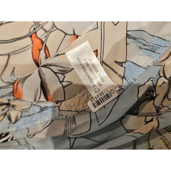 TAJ by Sabrina Crippa Button Down Maxi Dress Small Viscose Patchwork Cottage 180 - Picture 8 of 11